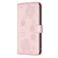 For Nokia G22 Four-leaf Embossed Leather Phone Case(Pink)