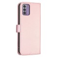 For Nokia G42 / G310 Four-leaf Embossed Leather Phone Case(Pink)