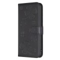 For Google Pixel 8a Four-leaf Embossed Leather Phone Case(Black)