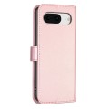 For Google Pixel 8 Four-leaf Embossed Leather Phone Case(Pink)