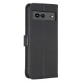 For Google Pixel 7a Four-leaf Embossed Leather Phone Case(Black)