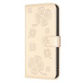 For Google Pixel 7a Four-leaf Embossed Leather Phone Case(Gold)