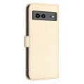 For Google Pixel 7a Four-leaf Embossed Leather Phone Case(Gold)