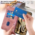 For Realme 12 5G Global YX0060 Elephant Head Embossed Phone Leather Case with Lanyard(Pink)