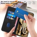 For Realme 12 5G Global YX0060 Elephant Head Embossed Phone Leather Case with Lanyard(Black)