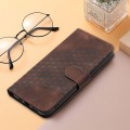 For Realme 12 5G Global YX0060 Elephant Head Embossed Phone Leather Case with Lanyard(Coffee)