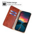 For Motorola Moto G84 5G Gloss Oil Solid Color Magnetic Leather Phone Case(Brown)