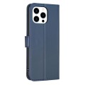 For iPhone 15 Pro Max Four-leaf Embossed Leather Phone Case(Blue)