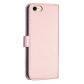 For iPhone 7 / 8 / SE 2022 Four-leaf Embossed Leather Phone Case(Pink)
