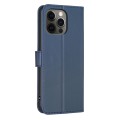 For iPhone 12 / 12 Pro Four-leaf Embossed Leather Phone Case(Blue)