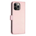 For iPhone 12 / 12 Pro Four-leaf Embossed Leather Phone Case(Pink)