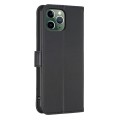 For iPhone 11 Pro Max Four-leaf Embossed Leather Phone Case(Black)