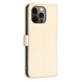 For iPhone 11 Four-leaf Embossed Leather Phone Case(Gold)