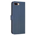 For iPhone 7 Plus / 8 Plus Four-leaf Embossed Leather Phone Case(Blue)