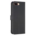 For iPhone 7 Plus / 8 Plus Four-leaf Embossed Leather Phone Case(Black)