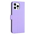 For iPhone 14 Pro Max Four-leaf Embossed Leather Phone Case(Purple)