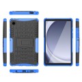 For Samsung Galaxy Tab A9 Tire Texture TPU + PC Tablet Case with Holder(Blue)