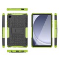 For Samsung Galaxy Tab A9 Tire Texture TPU + PC Tablet Case with Holder(Green)
