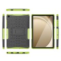 For Samsung Galaxy Tab A9+ Tire Texture TPU + PC Tablet Case with Holder(Green)