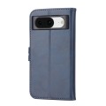 For Google Pixel 8 Embossed Happy Cat Pattern Flip Leather Phone Case(Blue)