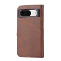 For Google Pixel 8 Embossed Happy Cat Pattern Flip Leather Phone Case(Brown)