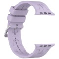 For Apple Watch SE 2022 40mm H Texture Silicone Ladder Buckle Watch Band(Purple)