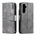 For Samsung Galaxy S24 5G Tri-Fold 9-Card Wallets Leather Phone Case(Grey)