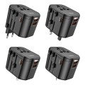 hoco AC15 Walker 3-port PD20W + 2USB Universal Conversion Charger(Black)