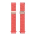 DUX DUCIS Mixture Pro Series Magnetic Buckle Nylon Braid Watch Band, Size:20mm(Guava)