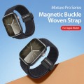 For Apple Watch SE 2023 44mm DUX DUCIS Mixture Pro Series Magnetic Buckle Nylon Braid Watch Band(Mid