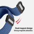 For Apple Watch SE 2023 44mm DUX DUCIS Mixture Pro Series Magnetic Buckle Nylon Braid Watch Band(Sto