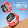 For Apple Watch SE 2023 40mm DUX DUCIS Mixture Pro Series Magnetic Buckle Nylon Braid Watch Band(Gua