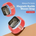 For Apple Watch Series 9 45mm DUX DUCIS Mixture Pro Series Magnetic Buckle Nylon Braid Watch Band(Gu