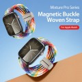 For Apple Watch SE 40mm DUX DUCIS Mixture Pro Series Magnetic Buckle Nylon Braid Watch Band(Rainbow)