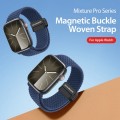 For Apple Watch SE 40mm DUX DUCIS Mixture Pro Series Magnetic Buckle Nylon Braid Watch Band(Storm Bl