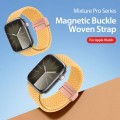 For Apple Watch SE 40mm DUX DUCIS Mixture Pro Series Magnetic Buckle Nylon Braid Watch Band(Sunny C