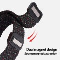 For Apple Watch SE 44mm DUX DUCIS Mixture Pro Series Magnetic Buckle Nylon Braid Watch Band(Black Un