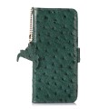 For Honor Magic6 Lite / X50 / X9b Ostrich Pattern Genuine Leather RFID Phone Case(Green)