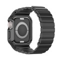 For Apple Watch SE 2023 44mm DUX DUCIS OA Series Integrated Magnetic Watch Band(Black)