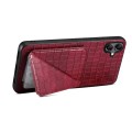 For Samsung Galaxy A31 Denior Imitation Crocodile Leather Back Phone Case with Holder(Rose Red)