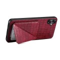 For Samsung Galaxy A51 5G Denior Imitation Crocodile Leather Back Phone Case with Holder(Rose Red)