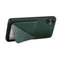 For Samsung Galaxy A70 Denior Imitation Crocodile Leather Back Phone Case with Holder(Green)
