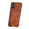 For Samsung Galaxy S23 FE 5G Denior Imitation Crocodile Leather Back Phone Case with Holder(Brown)