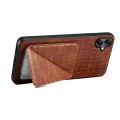 For Samsung Galaxy S24 5G Denior Imitation Crocodile Leather Back Phone Case with Holder(Brown)