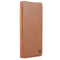 For Samsung Galaxy S24+ 5G NILLKIN Qin Prop Series Flip Camera Cover Design Leather Phone Case(Brown