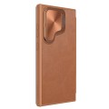For Samsung Galaxy S24+ 5G NILLKIN Qin Prop Series Flip Camera Cover Design Leather Phone Case(Brown