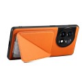 For OnePlus Ace 2 Pro 5G Denior Imitation Calf Leather Back Phone Case with Holder(Orange)