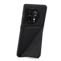 For OnePlus Ace 2 Pro 5G Denior Imitation Calf Leather Back Phone Case with Holder(Black)