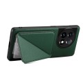 For OnePlus Nord CE 3 5G / OPPO K11 Denior Imitation Calf Leather Back Phone Case with Holder(Green)