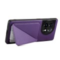 For OnePlus Ace 2 V / Nord 3 5G Denior Imitation Calf Leather Back Phone Case with Holder(Purple)